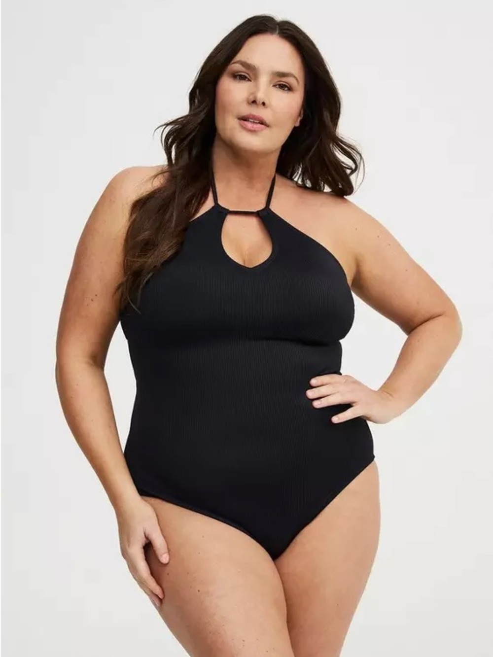 NWT TORRID Wire-Free Ribbed One Piece Swimsuit